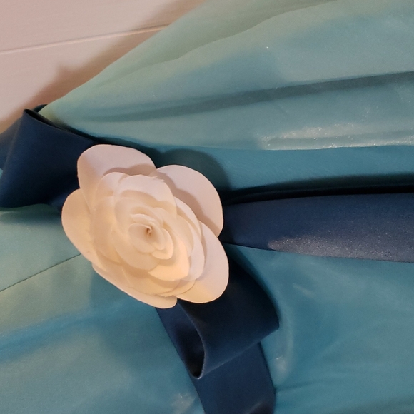 Strapless Blue Formal Dress - Picture 3 of 4